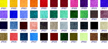 Logomattojen v&auml;rit painossa. Mainosmatoissa neliv&auml;ripainatus.