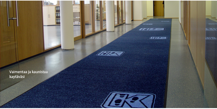 Pitk&auml; painettu k&auml;yt&auml;v&auml;matto logolla